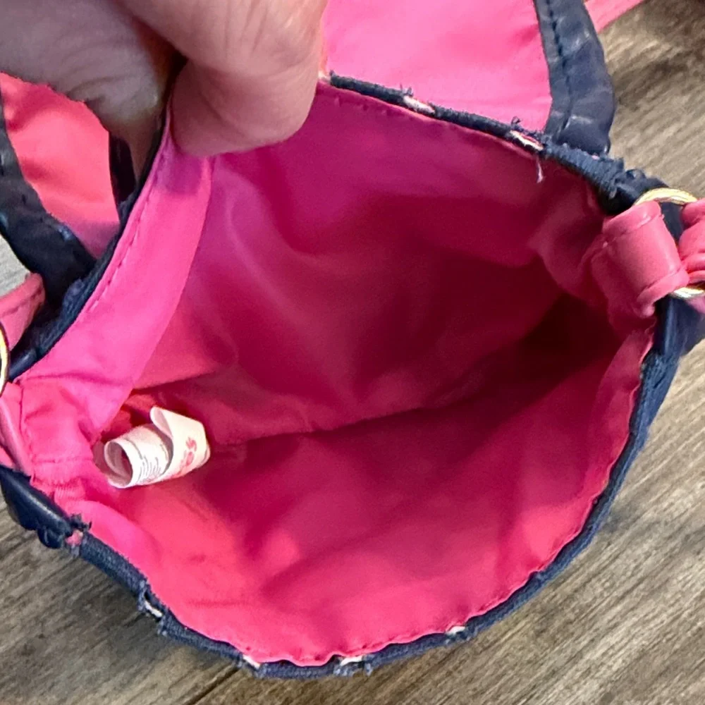 Claire's Navy and Pink Heart Bag